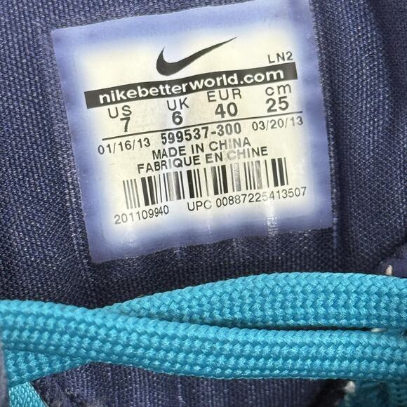 Nike Shoes Mens Size 7 Teal Yellow Hyperdunk Basketball High Top Sneakers - Picture 3 of 7